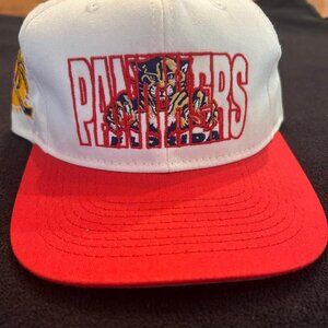 FLORIDA PANTHERS VINTAGE SNAPBACK HAT 90's NHL STANLEY CUP CHAMPIONS DEAD STOCK